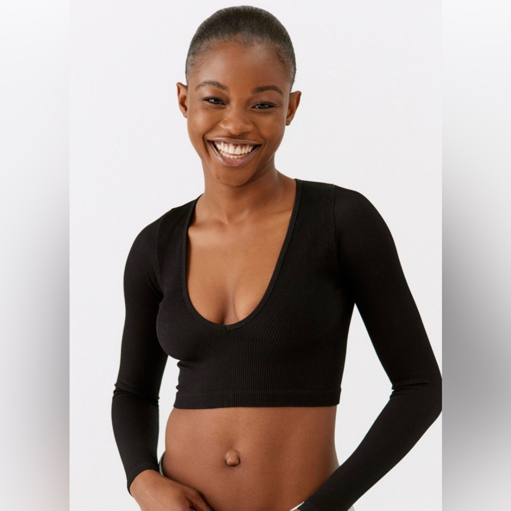 Urban outfitters black long sleeve top